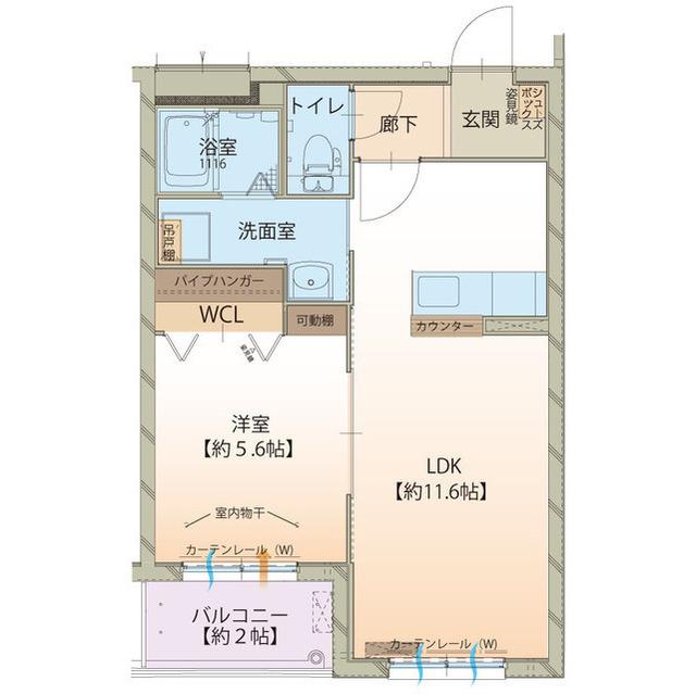 フレシールIII(1LDK/2階)の間取り写真