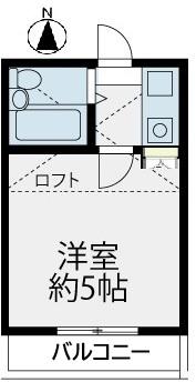 レオパレス赤羽台(1K/2階)の間取り写真