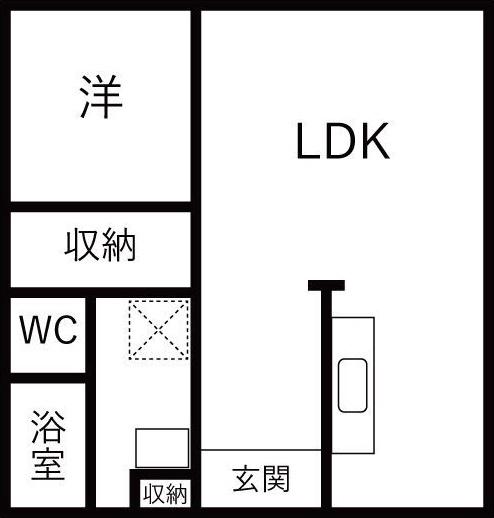 リアライズ木曽川(1LDK/4階)の間取り写真
