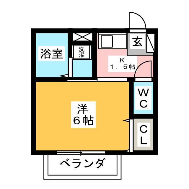 サニーハウスS(1K/2階)の間取り写真