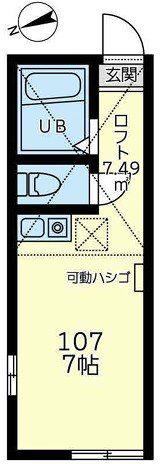 ユナイト南太田メディシス(ワンルーム/1階)の間取り写真