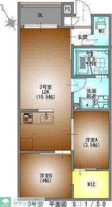 REGALEST ZION神宮の杜(2LDK/3階)の間取り写真