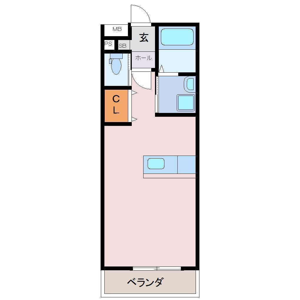 ENISHI.APT(ワンルーム/1階)の間取り写真