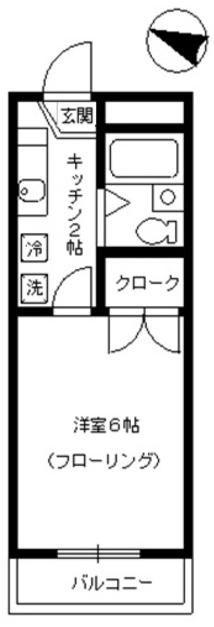 プライムホームズ132(1K/2階)の間取り写真
