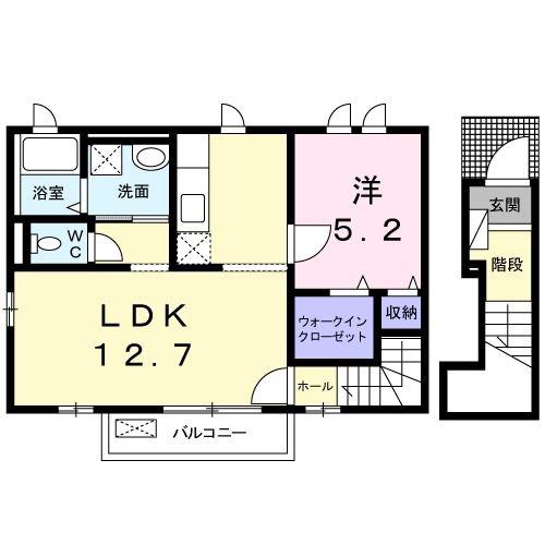 COZY GRANDE(1LDK/2階)の間取り写真