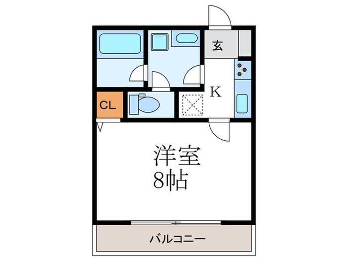 シルバニア京都山ノ内(1K/1階)の間取り写真