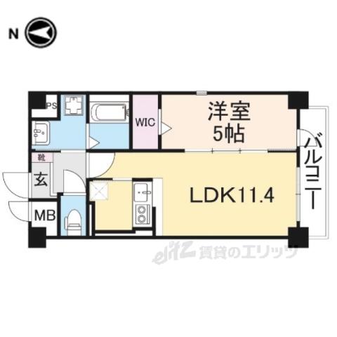 GLORIA(1LDK/5階)の間取り写真