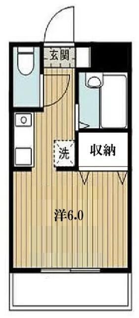 イージーハウス春日部(ワンルーム/2階)の間取り写真
