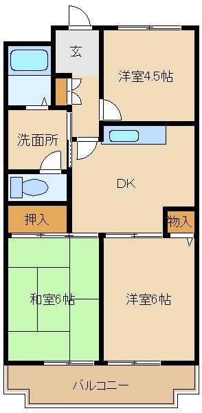 メゾン兵庫(3DK/1階)の間取り写真