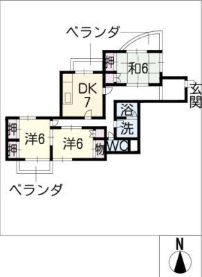 Mハイツ佐藤(3DK/1階)の間取り写真