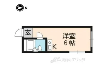 ファーストコート紫野(ワンルーム/3階)の間取り写真