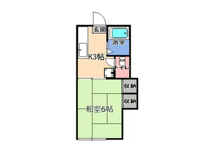 コーポミレイズ(1K/2階)の間取り写真