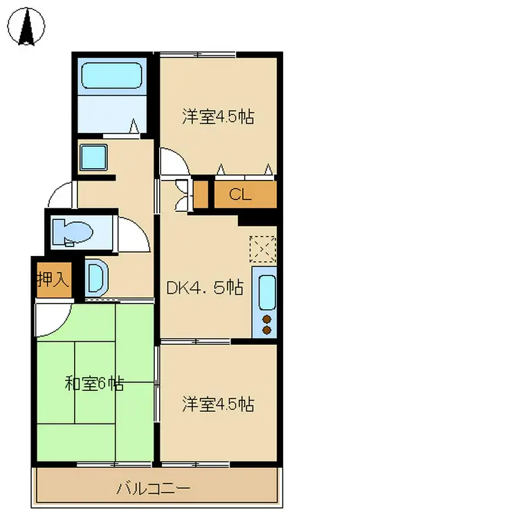 フラッツK 2階階 間取り