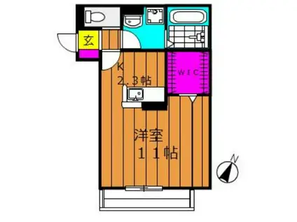 エルメゾン支所前(1K/1階)の間取り写真