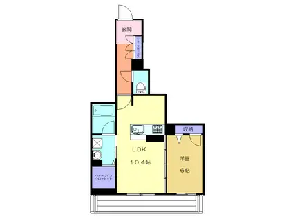 RAPPORT(1LDK/2階)の間取り写真