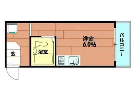 コウエイ阿波座(ワンルーム/6階)の間取り写真