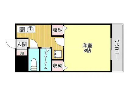 サンリッチMIYUKI(1K/1階)の間取り写真