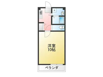 ミッツ・メロディア(1K/4階)の間取り写真