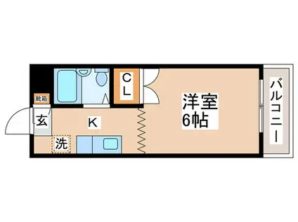 サンビーム長島(1K/3階)の間取り写真