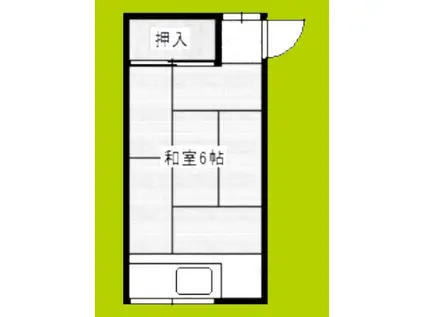 優栄荘(ワンルーム/3階)の間取り写真