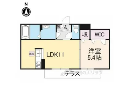 シャーメゾンアサヒⅢ(1LDK/1階)の間取り写真