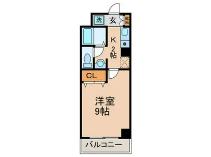 MPLAZA布施弐番館(1K/9階)の間取り写真