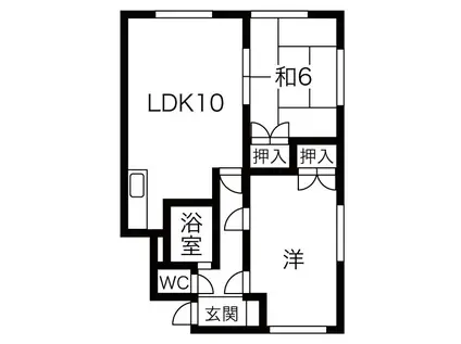 ニューアート36(2LDK/2階)の間取り写真