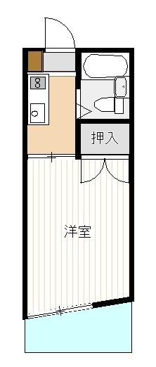 カーサ東松山C(1K/1階)の間取り写真