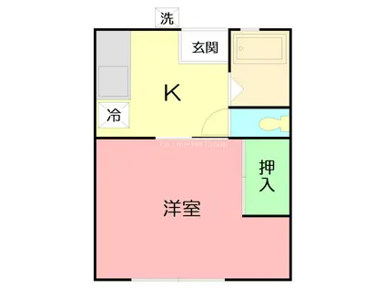 コーポJJ(1K/2階)の間取り写真
