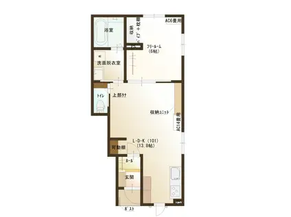 フェリーチェ・1(1LDK/1階)の間取り写真