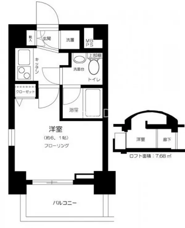 エクセリア芝大門 7階階 間取り