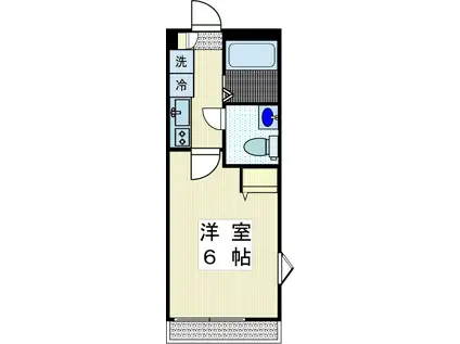 RIVAGEII-リヴァージュ2-(1K/1階)の間取り写真