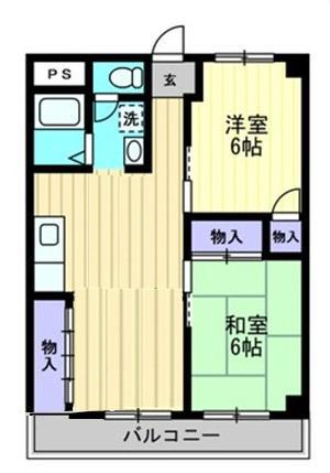 RAPPORT DEUX ラポール ドゥ(2DK/3階)の間取り写真