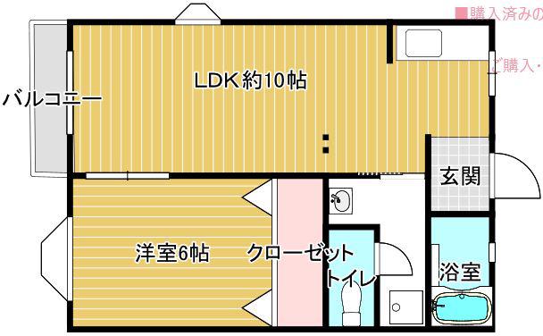 エムシーケーガーデン(1LDK/2階)の間取り写真