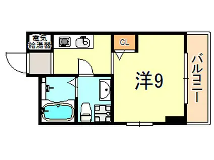 メゾン・ド・キャラミ(ワンルーム/4階)の間取り写真