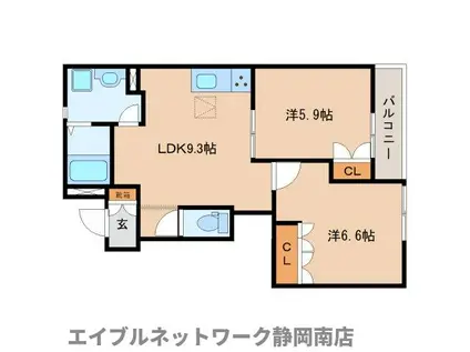 コロネット(2LDK/1階)の間取り写真