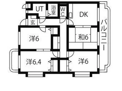 ユーミーサンライズ(4DK/2階)の間取り写真
