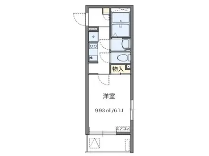 アップルコート(1K/1階)の間取り写真