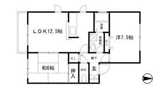 アドホックディアス(2LDK/2階)の間取り写真