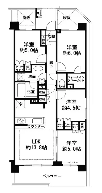 パレステージ溝の口 5階階 間取り