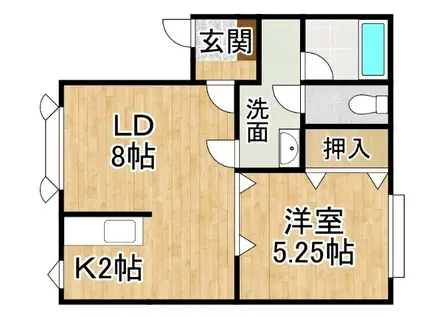 CASTLE.M.KIII(1LDK/2階)の間取り写真