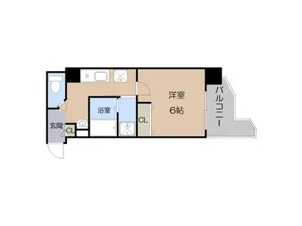 SWISS天王寺I(1K/5階)の間取り写真