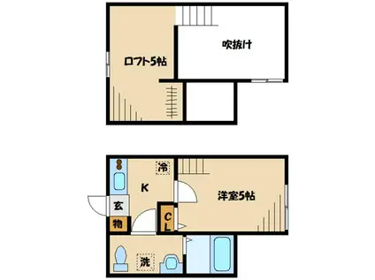 COZY HOUSE 相模原(1K/1階)の間取り写真