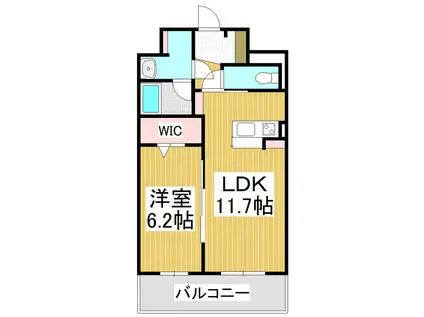セントラル大町(1LDK/7階)の間取り写真
