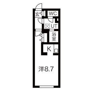 G VIVRE 岡崎駅前(1K/4階)の間取り写真