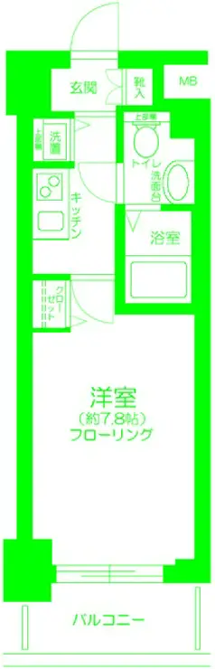 グランド・ガーラ横浜伊勢佐木町 6階階 間取り