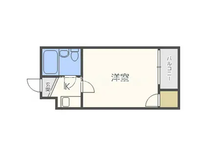 コーポ南加賀屋(1K/1階)の間取り写真