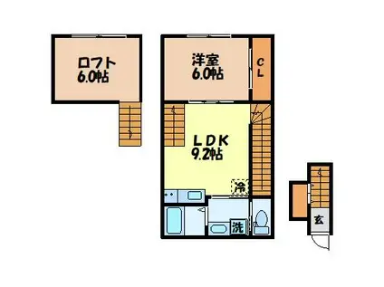 SEPTIEME (1SLDK/2階)の間取り写真
