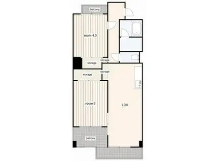 エム&エム5ビル(2LDK/7階)の間取り写真