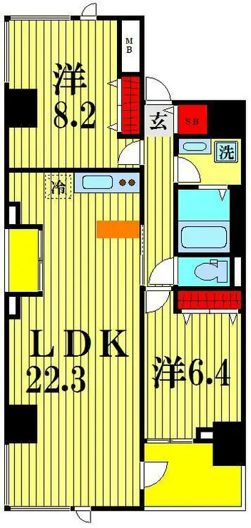 グリーンヒルズ 9階階 間取り